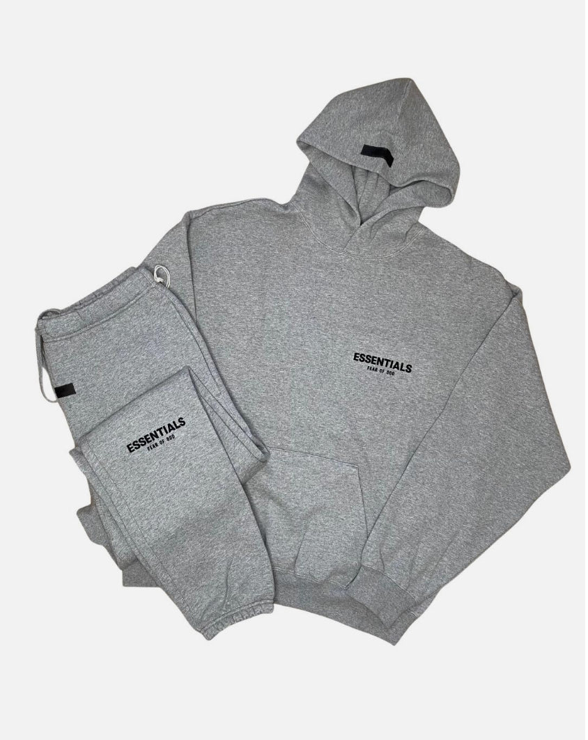 Fear Of God Essentials Dark Heather Oatmeal Full Tracksuit