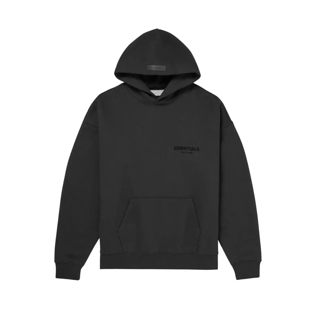 FEAR OF GOD ESSENTIALS BLACK HOODIE SS22