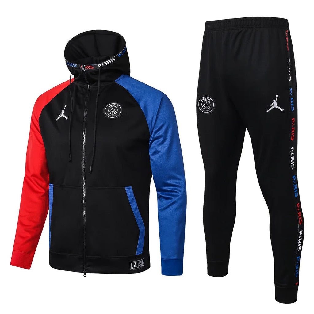 Jordan X PSG Red/Blue Hooded Tracksuit