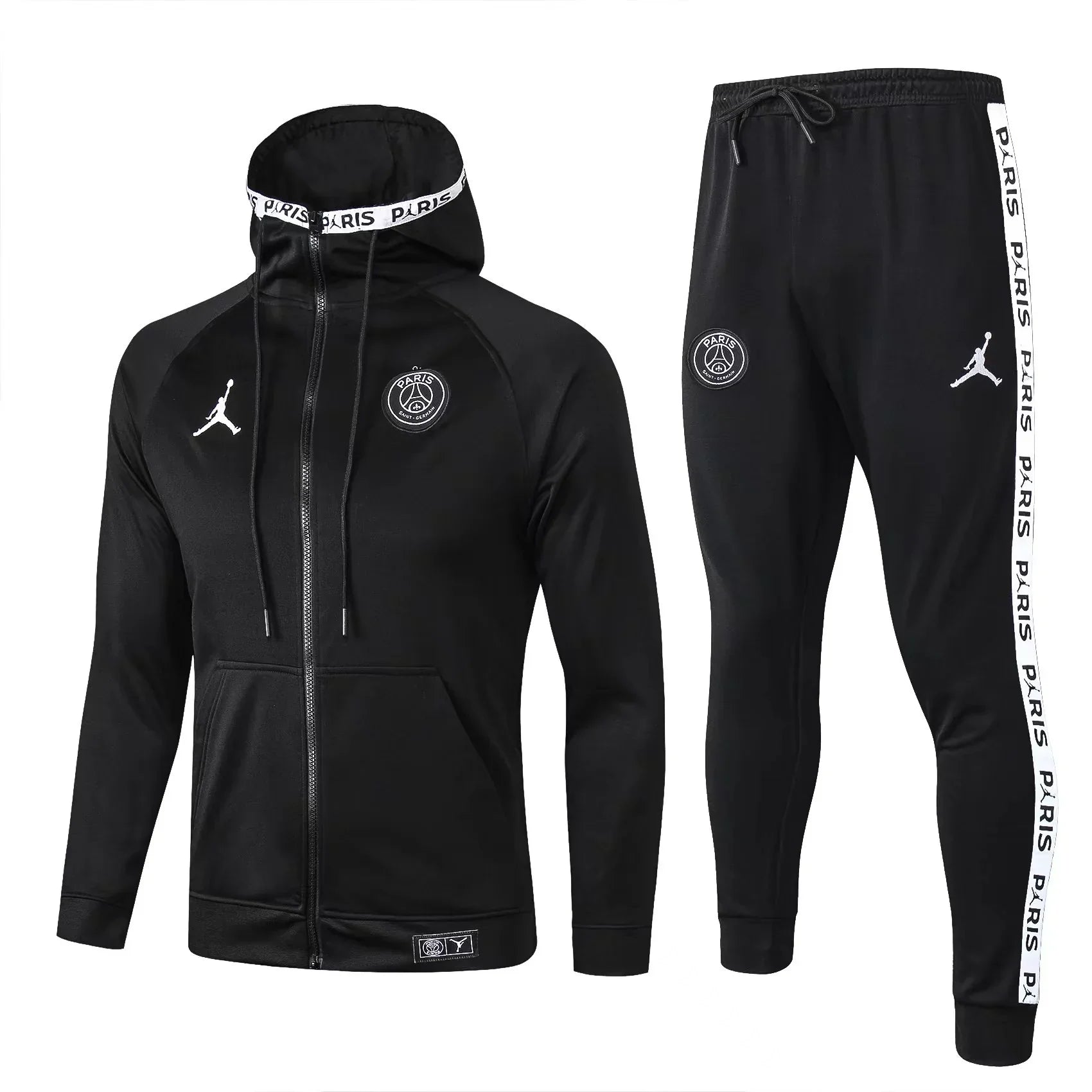 Jordan X PSG Black Hooded Tracksuit
