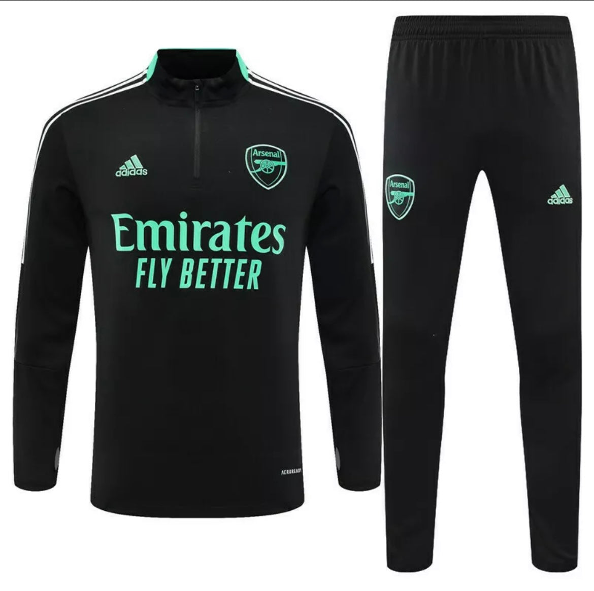 Adidas X Arsenal Black Tracksuit