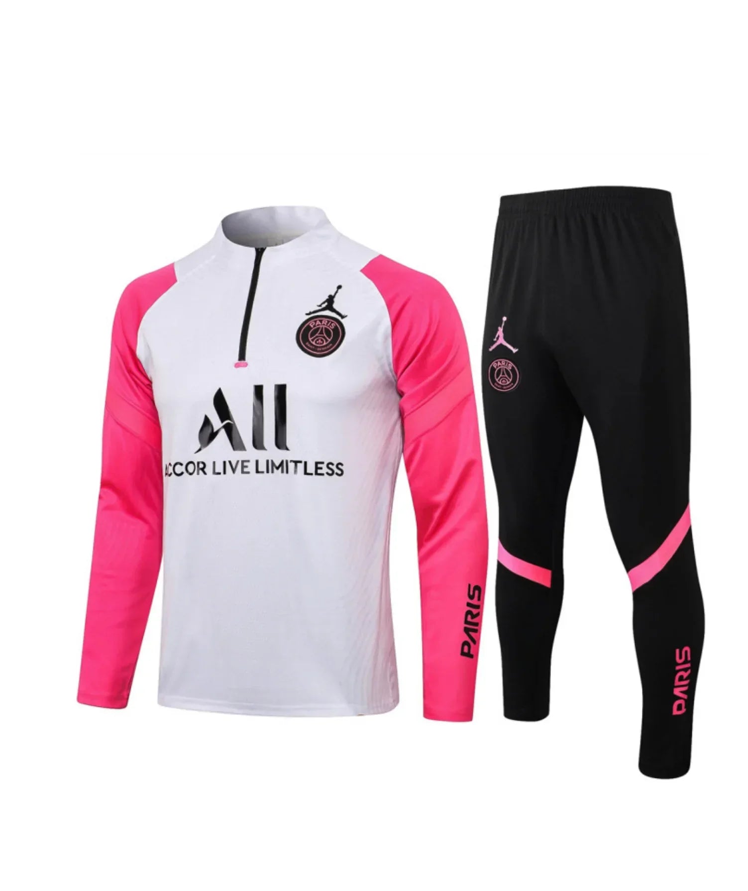 Air Jordan X PSG Football Tracksuit White Pink Black
