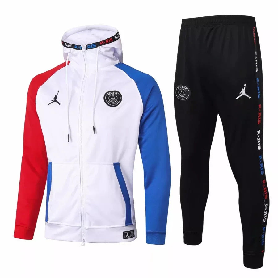 Jordan X PSG White Hooded Tracksuit
