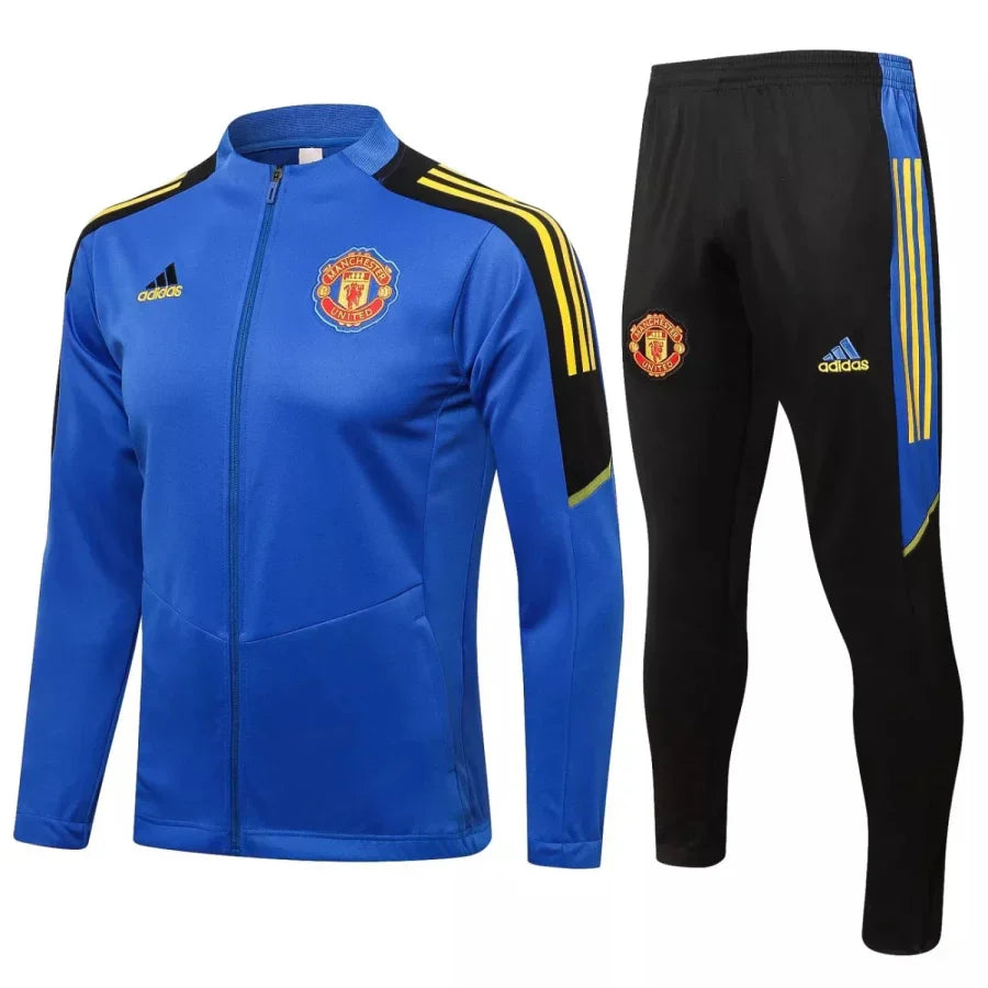Manchester Utd Blue/Black Football Tracksuit